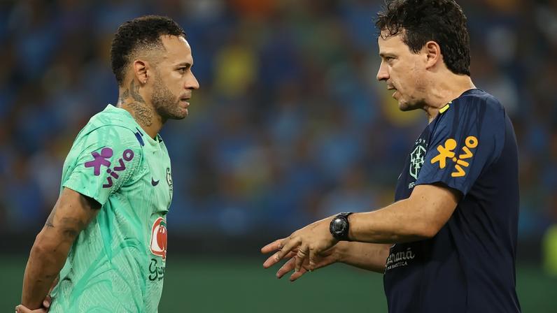 Fernando Diniz e Neymar pela Seleção Brasileira (Foto: Vitor Silva/CBF)