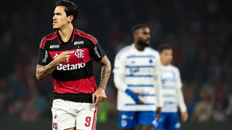 Pedro comemora gol contra o Cruzeiro (Foto: Gilvan de Souza/Flamengo)