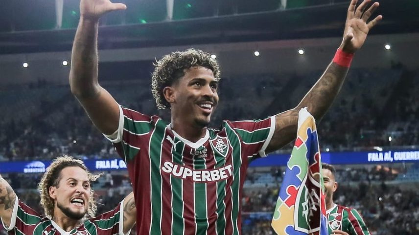 John Kennedy comemora gol pelo Fluminense na Libertadores (Foto: Marcelo Gonçalves/ Fluminense FC)
