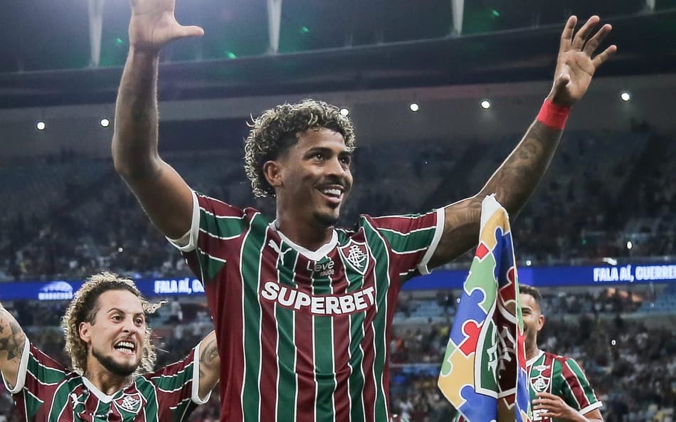 John Kennedy comemora gol pelo Fluminense na Libertadores (Foto: Marcelo Gonçalves/ Fluminense FC)
