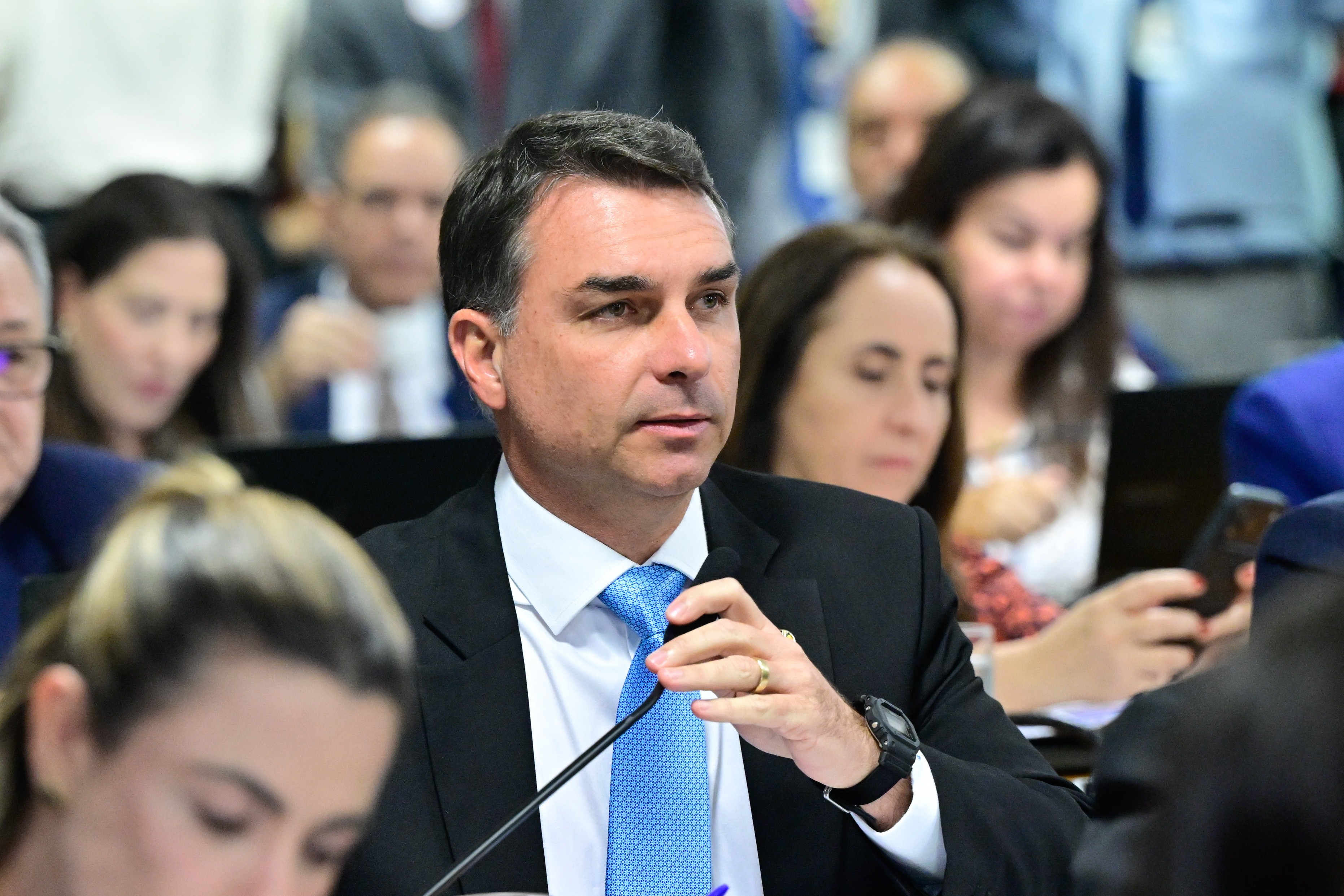 Após áudio com Vorcaro, Flávio perde liderança para Lula no mercado de apostas online — Foto: Geraldo Magela/Geraldo Magela/Agência Senado