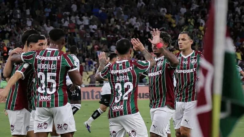 Jogadores do Fluminense comemoram gol contra o Operário (Foto: Marcelo Gonçalves/ Fluminense FC)