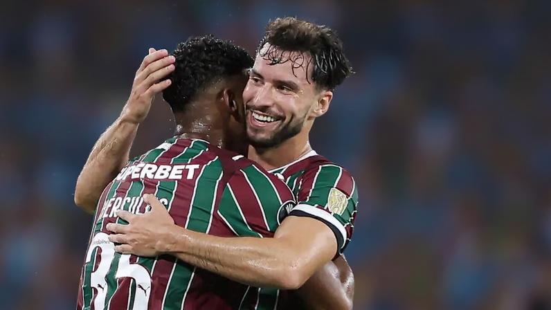 Martinelli comemora gol do Fluminense com Hércules (Foto: Lucas Merçon/ Fluminense FC)