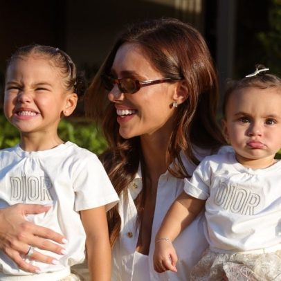 Filhas de Neymar aparecem com look Dior em festa de Vicky Justus