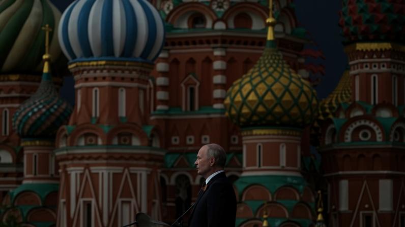 Vladimir Putin at the annual Victory Day event in Moscow on 9 May.