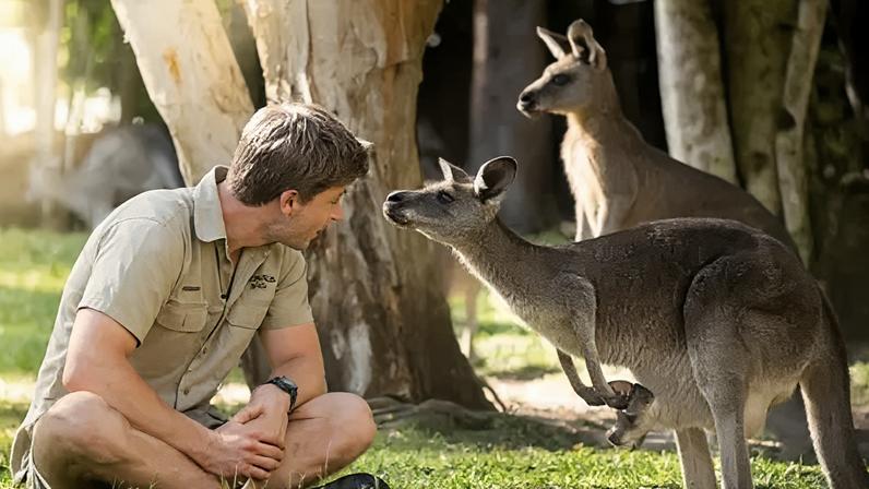 William, Catherine e filhos batizam canguru bebê no Australia Zoo