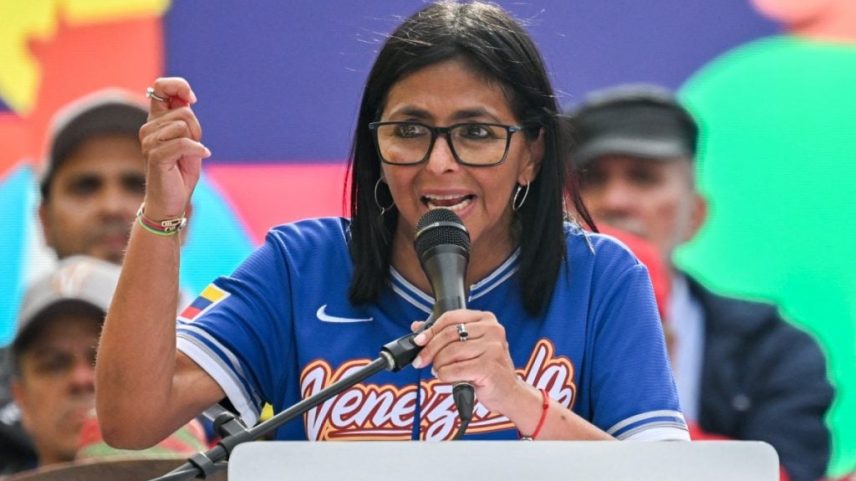 A presidenta interina da Venezuela, Delcy Rodríguez. Foto: Juan Barreto/AFP