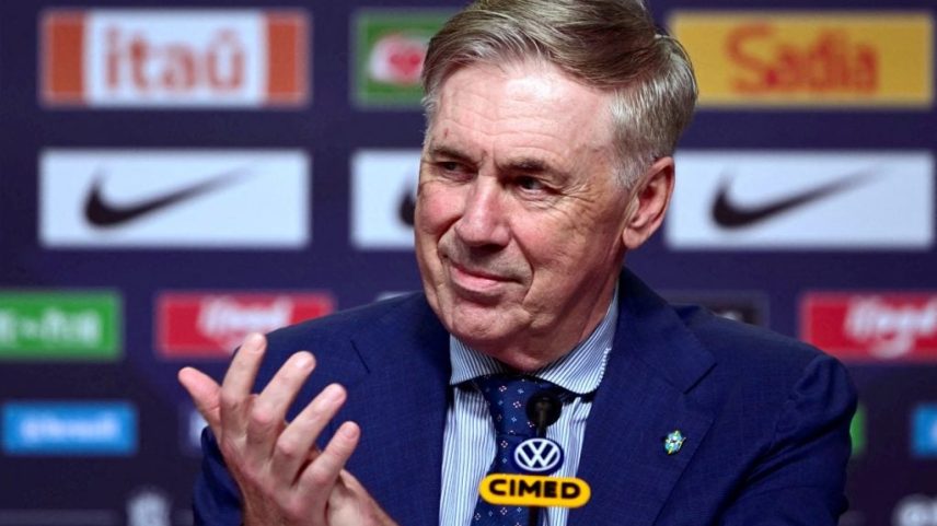 O treinador da Seleção Brasileira, Carlo Anceloti. Foto: Pablo Porciuncula/AFP