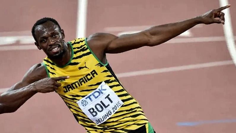 O astro Usain Bolt em uma de suas vitórias no atletismo (Foto: Arquivo/AFP)