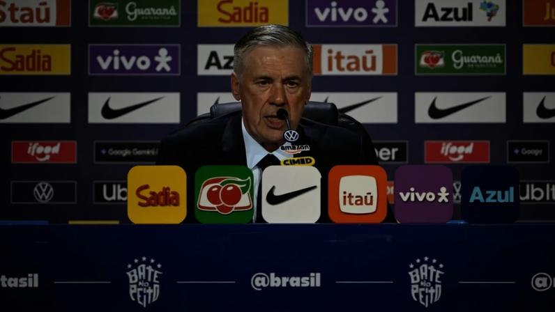 O treinador da Seleção Brasileira, Carlo Anceloti. Foto: Mauro Pimentel/AFP