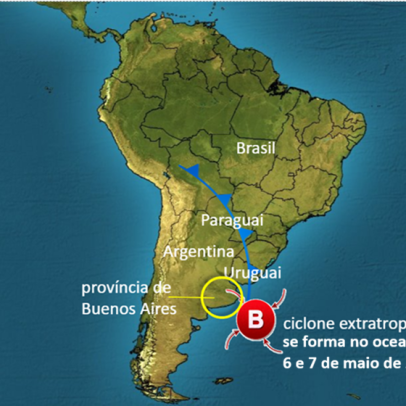 Brasil terá rajadas de vento fortes entre 6 e 10 de maio