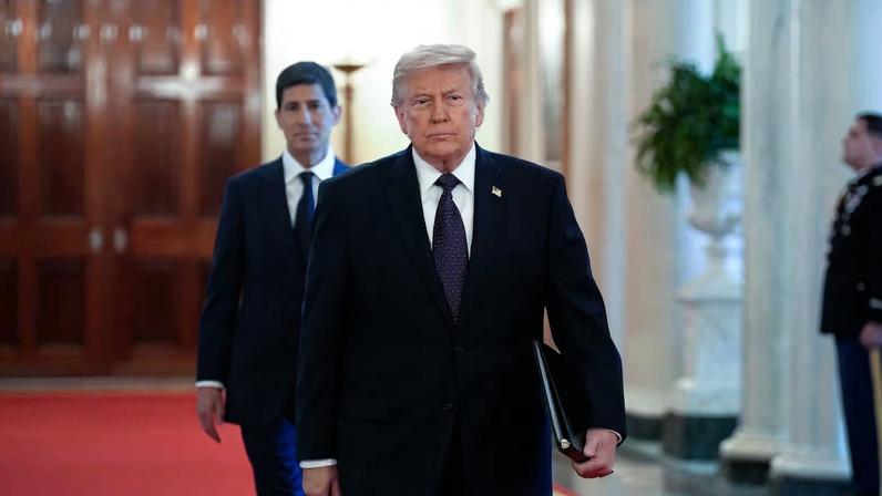 El presidente de Estados Unidos, Donald Trump, en la Casa Blanca el sábado.