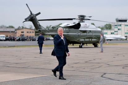 El presidente de Estados Unidos, Donald Trump, tomaba el pasado viernes el Air Force One para volar a la base militar de Andrews, en Maryland.