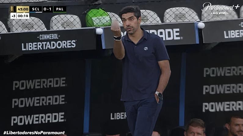 Abel Ferreira fez gesto obsceno em Sporting Cristal x Palmeiras