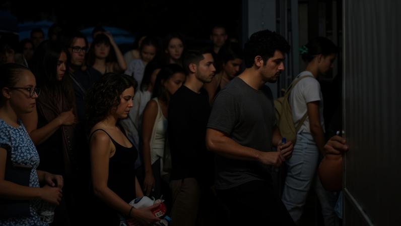 Candidatos comparecem a local de prova no segundo dia do Enem 2025