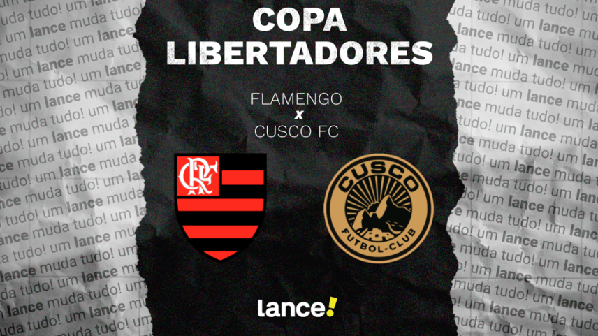 Flamengo e Cusco se enfrentam pela fase de grupos da Libertadores (Arte: Lance!)