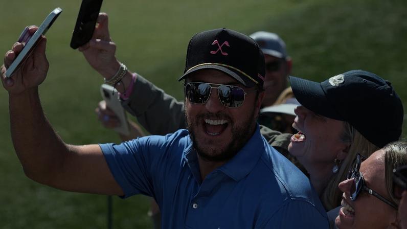 Luke Bryan on the golf course. His new song is a celebration of what he considers the perfect day.
