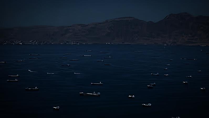 Vista de dron del estrecho de Ormuz, el pasado 25 de mayo