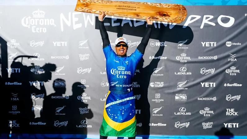 Ítalo Ferreira vence etapa da WSL na Nova Zelândia (Foto: Rambo Estrada/World Surf League)