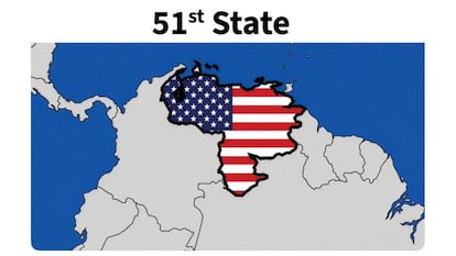 Mapa publicado por Donald Trump, este martes.