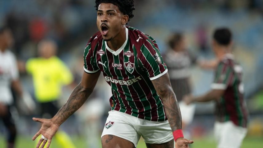 John Kennedy comemora gol no duelo entre Fluminese e São Paulo no Maracanã (Foto: Jorge Rodrigues / AGIF / Folhapress)