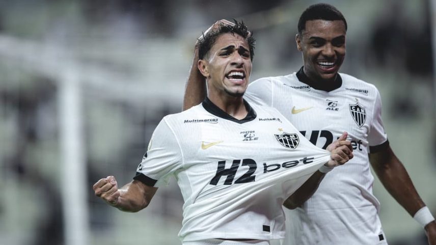 Gustavo Prado comemora gol em Ceará x Atlético (Foto: Gabriel Borges/Código 19/Folhapress)