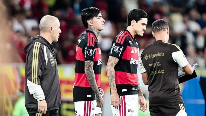 Leonardo Jardim promove entradas de Pedro e Pulgar no Flamengo diante do Cusco (Foto: Gilvan de Souza / Flamengo)