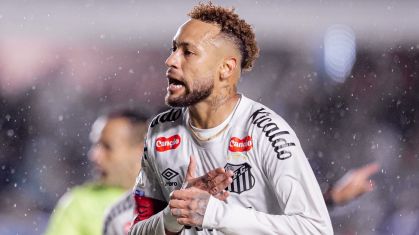Neymar durante Santos x RB Bragantino