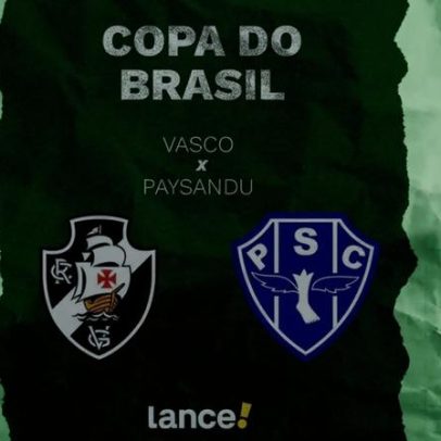 Vasco x Paysandu: onde assistir, horário e escalações da Copa do Brasil