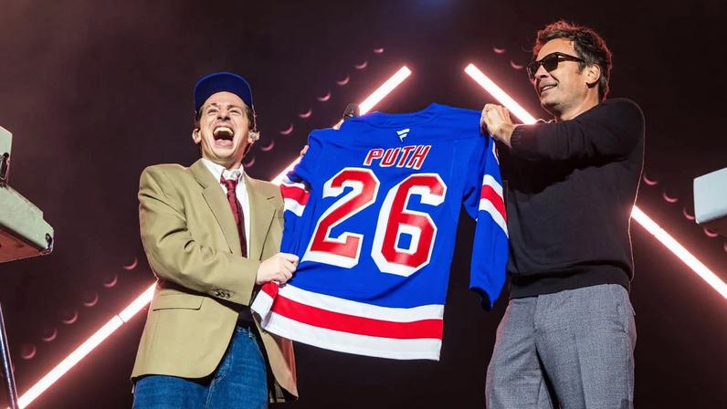 Charlie Puth and Jimmy Fallon at Madison Square Garden