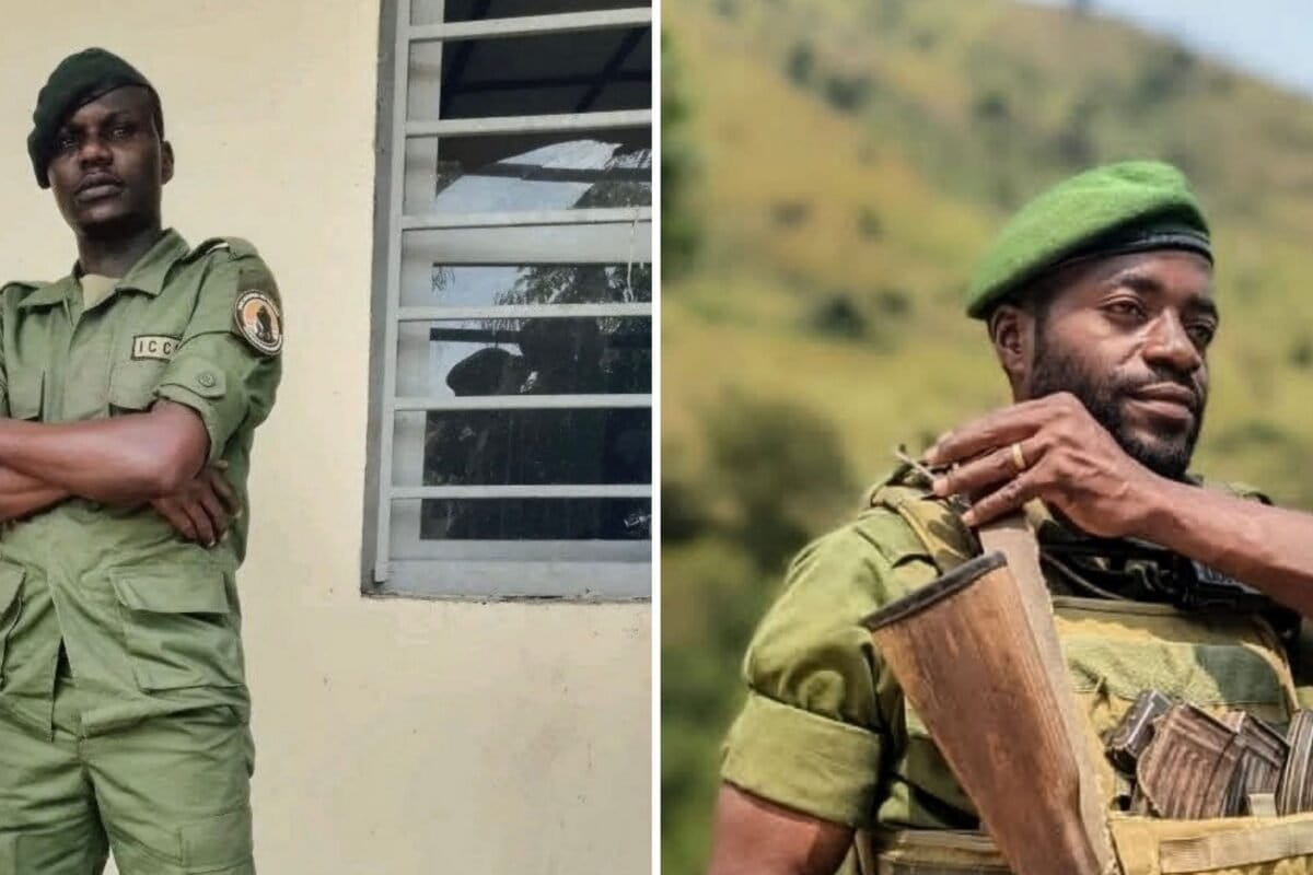 Kasereka Valyathire Baraka, left, and Munguakonkwa Mihigo Jacques were the latest Virunga rangers killed in the line of duty. Images courtesy of Virunga National Park.