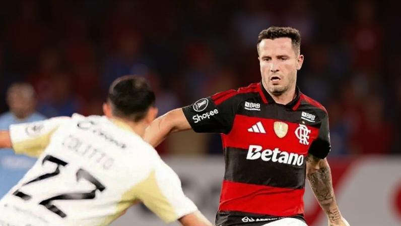 Saúl em ação pelo Flamengo contra o Cusco pela Libertadores (Foto: Adirano Fontes / Flamengo)