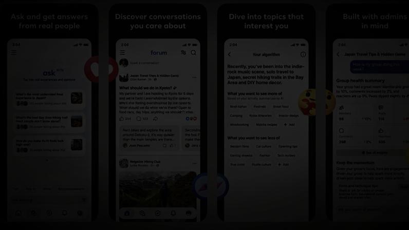 Meta lança Forum, novo app focado em grupos do Facebook