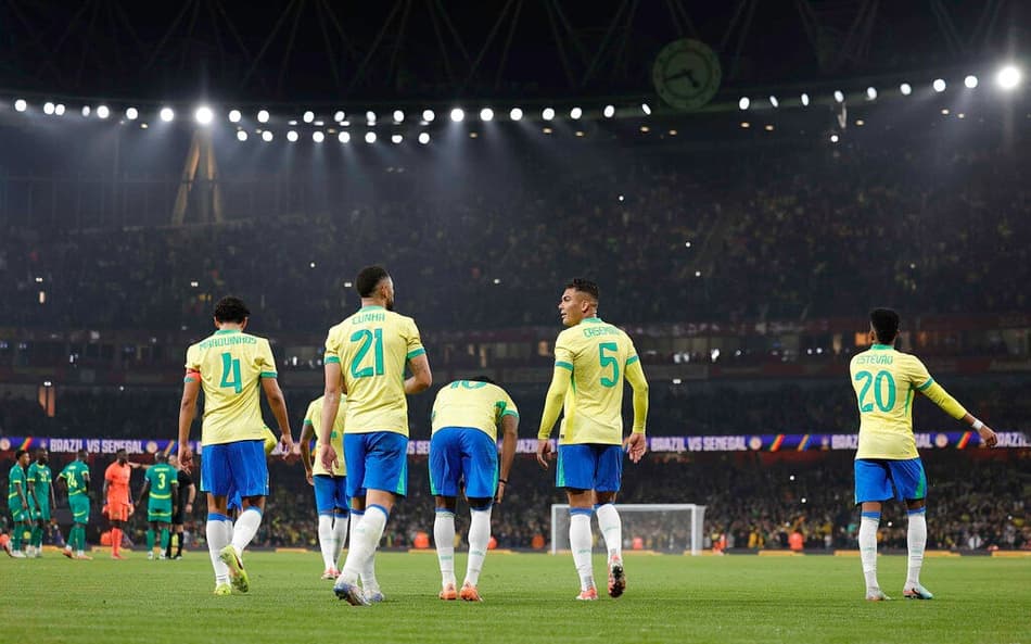 Marquinhos, Matheus Cunha, Casemiro e Estêvão são da confiança de Carlo Ancelotti (Foto: Rafael Ribeiro/CBF)