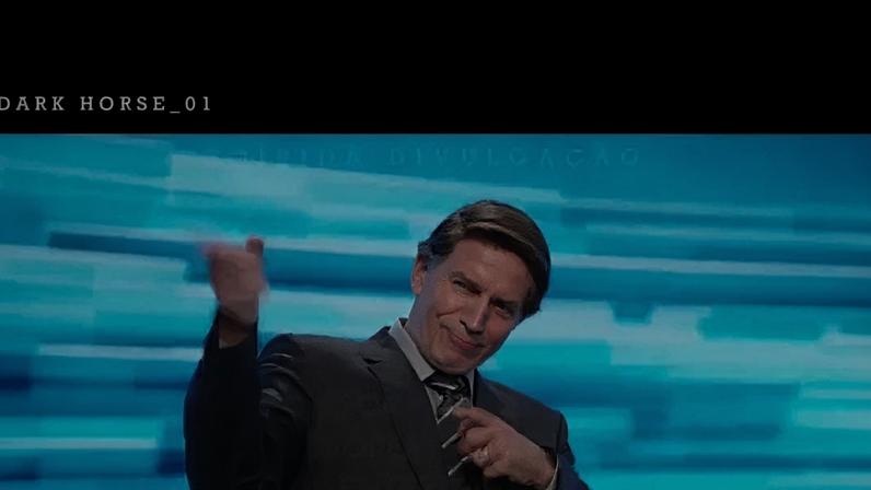 Cena do trailer do filme "Dark Horse", cinebiografia inspirada na trajetória política do ex-presidente Jair Bolsonaro (PL). (Foto: reprodução/X @paulofigueiredo08)