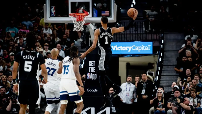 Wembanyama comanda jogo 5 e Spurs vencem Timberwolves