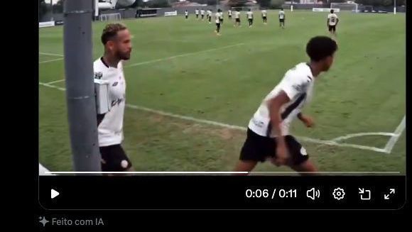 Vídeo gerado por IA mostra suposta briga entre Neymar e Robinho Jr.
