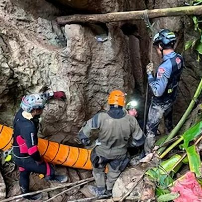 Cinco dos sete resgatados com vida de caverna em Laos após uma semana