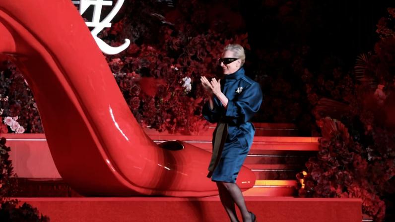 Meryl Streep na pré-estreia do filme 'O Diabo Veste Prada 2' em Xangai