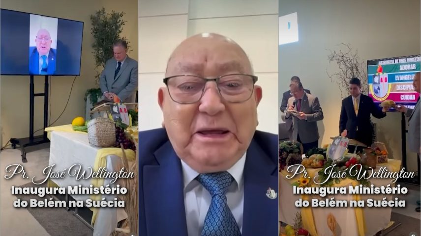 José Wellington emocionado na abertura da AD na Suécia