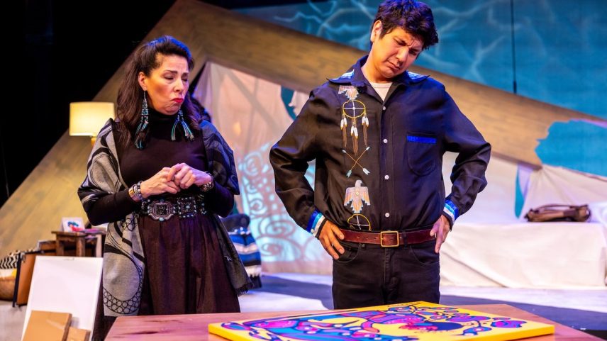 A scene from *The Undeniable Accusations of Red Cadmium Light*, with Anita Wittenberg (left) and Tyson Night (right)
