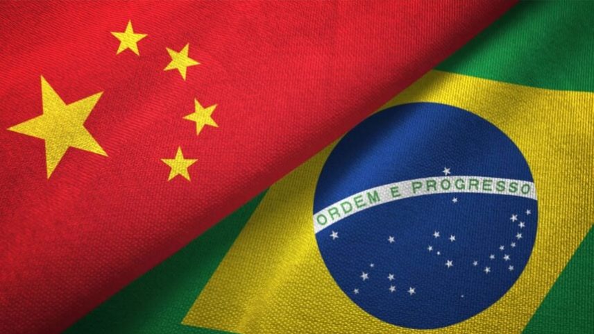 Bandeiras da China e do Brasil