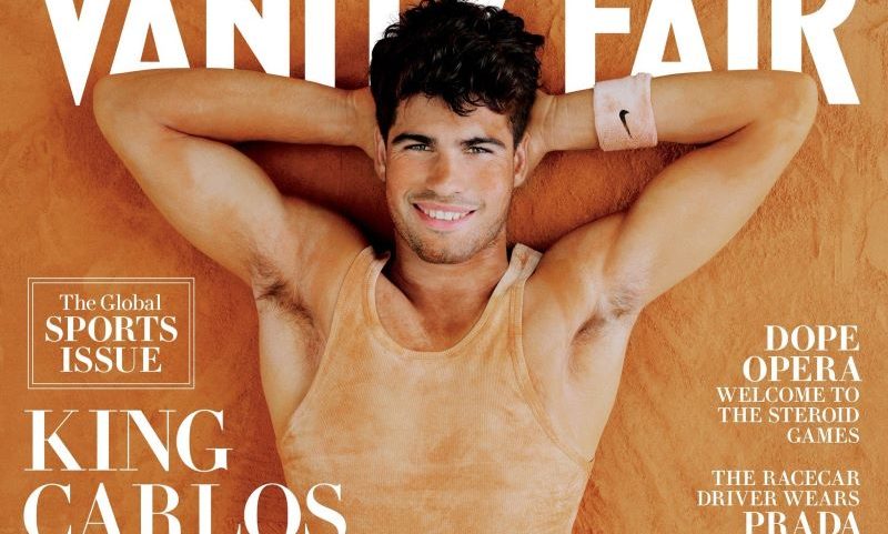 Alcaraz, afastado do circuito, estrela capa da Vanity Fair