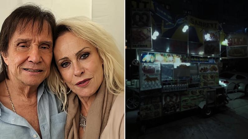 Ana Maria Braga come cachorro-quente de rua após show de Roberto Carlos em NY