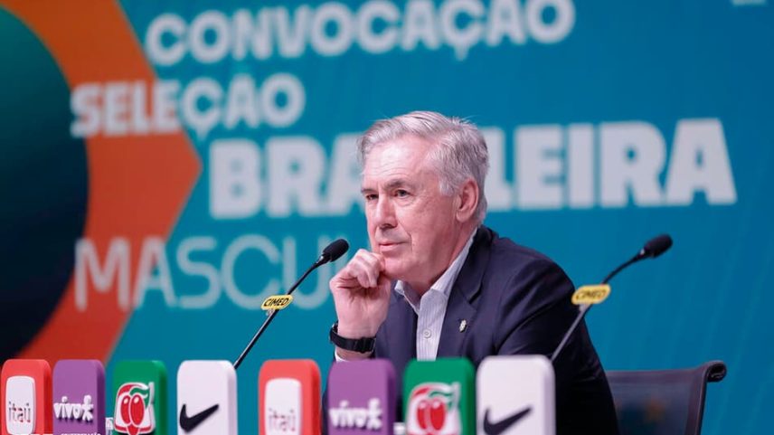 Carlo Ancelotti durante convocação da Seleção Brasileira para os amistosos com Tunísia e Senegal (Foto: Rafael Ribeiro/CBF)