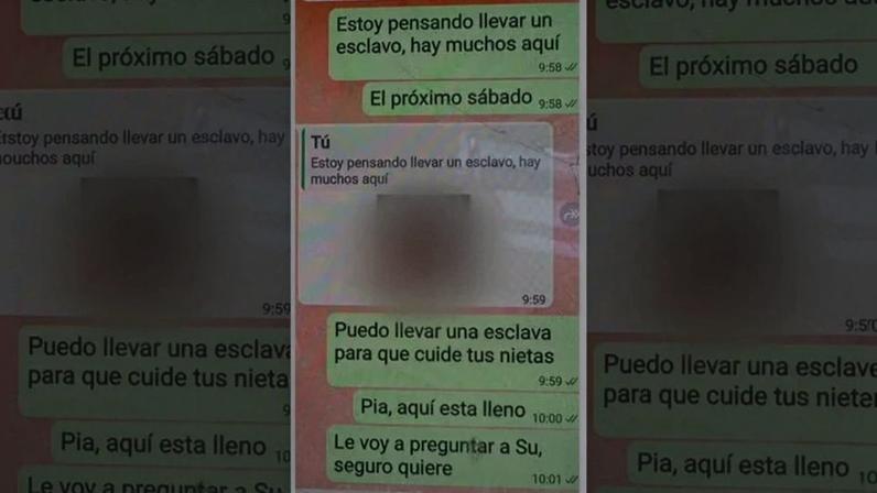 Imagens da tela do celular do homem acusado foram compartilhadas nas redes sociais – foto: reprodução