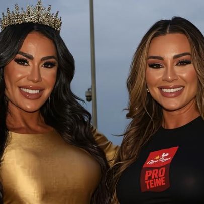 Juju Salimeni e Gracyanne Barbosa aparecem em SP com boa forma