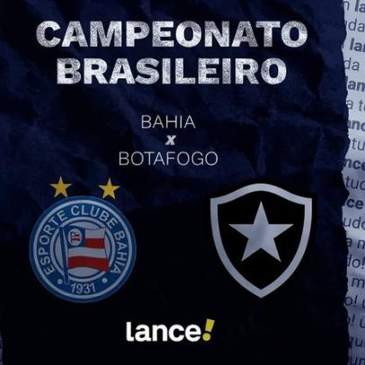 Bahia x Botafogo: onde assistir e prováveis escalações pelo Brasileirão