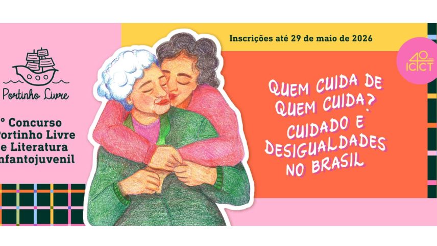 O 4° Concurso Portinho Livre de Literatura Infantojuvenil está com inscrições abertas até o dia 29 de maio. Podem participar estudantes de todo o Brasil de 13 a 16 anos. Eles devem enviar textos em prosa, que podem ser crônicas, dissertações ou contos, como tema “Quem cuida de quem cuida? Cuidado e desigualdades no brasil”. Foto: Thays Coutinho/Icict/Fiocruz