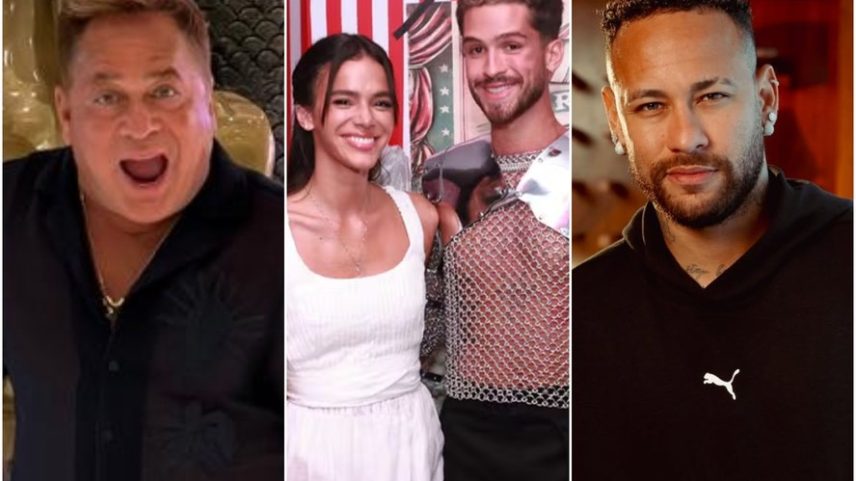 Leonardo, Bruna Marquezine, João Guilherme e Neymar — Foto: Reprodução/Instagram